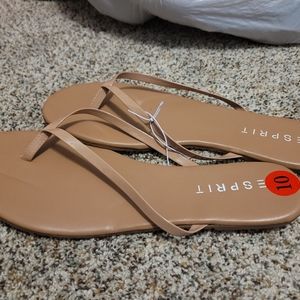 Espirit nude flip flops